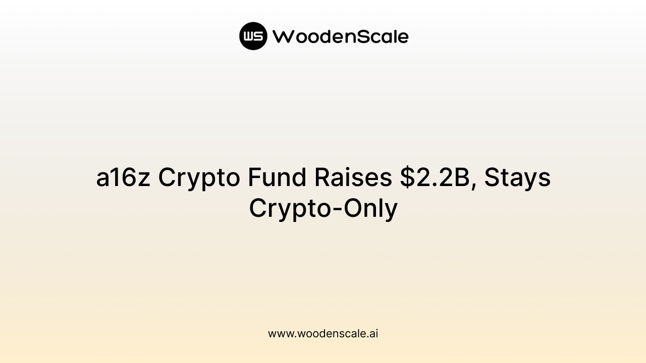 a16z Crypto Fund Raises $2.2B, Stays Crypto-Only
