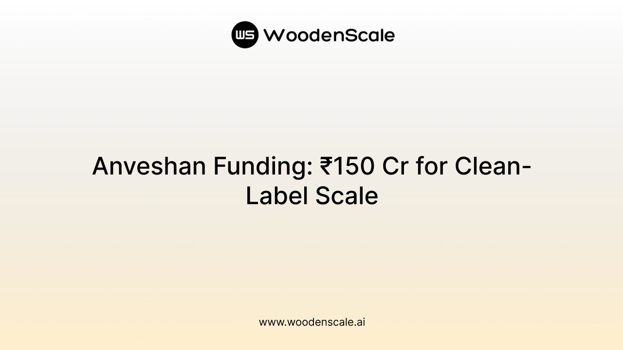 Anveshan Funding: ₹150 Cr for Clean-Label Scale