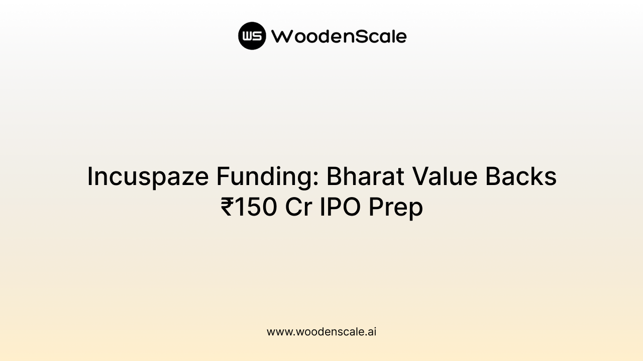 Incuspaze Funding: Bharat Value Backs ₹150 Cr IPO Prep