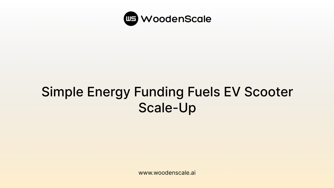 Simple Energy Funding Fuels EV Scooter Scale-Up