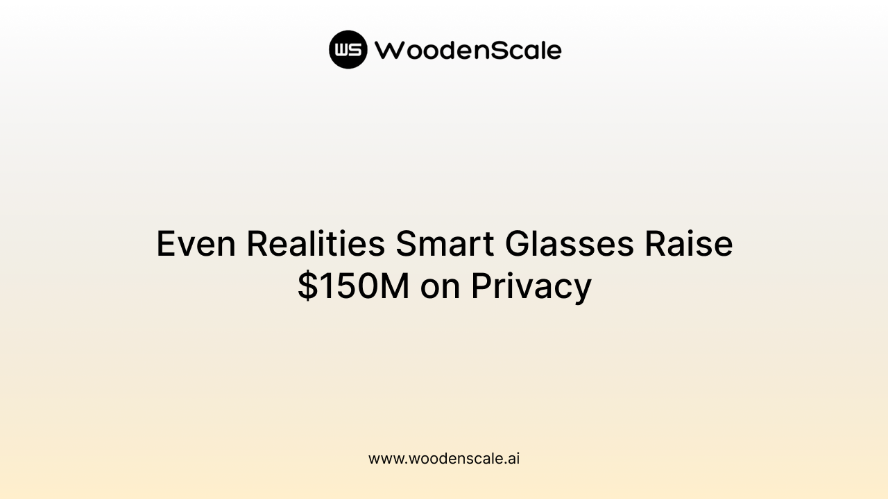 Even Realities Smart Glasses Raise $150M on Privacy